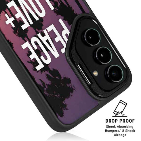 Peace Love And Music Galaxy S24 FE Kickstand Case